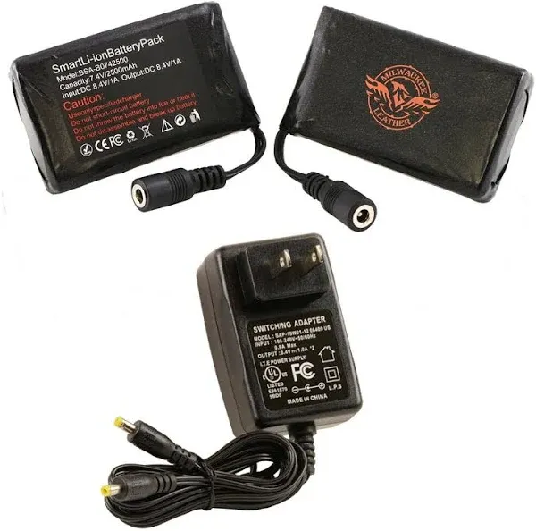 Milwaukee Leather Universal Twin Battery Pack for 'Heated' Gloves - One Size