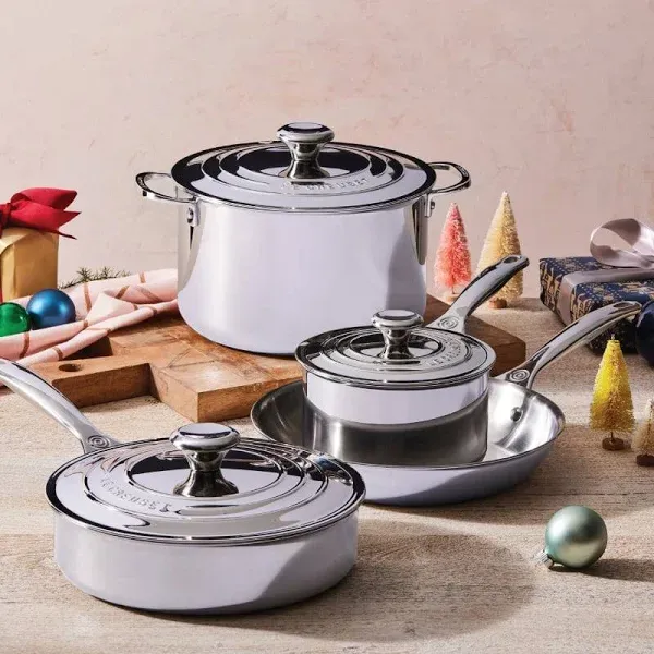 Le Creuset 7-Piece Stainless Steel Cookware Set