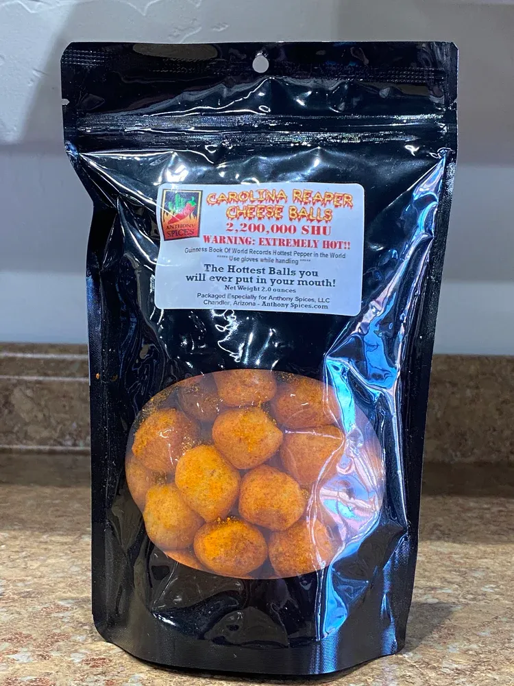  Carolina Reaper Cheese Balls Hottest balls in the world 