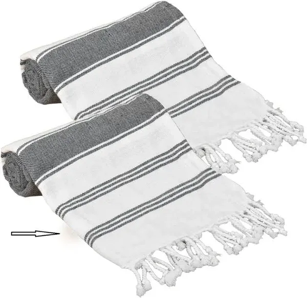 Peshtemal Turkish Towel Cotton Beach Towels Oversized 36x71 Set of 6, Cotton ...