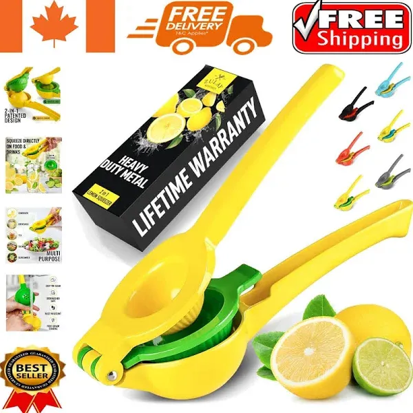 Zulay Metal 2-in-1 Lemon Lime Squeezer