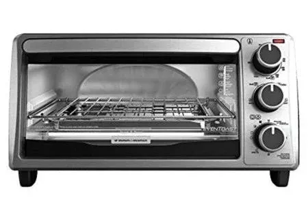 BLACK+DECKER 4-Slice Toaster Oven, Even Toast Technology, Fits a 9&#034; Pizza, Black