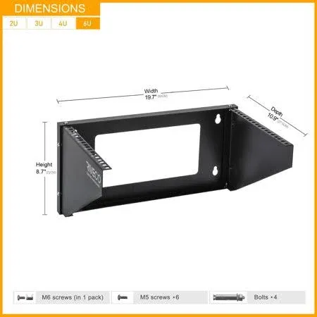 Riveco Wall Mount Rack 6U