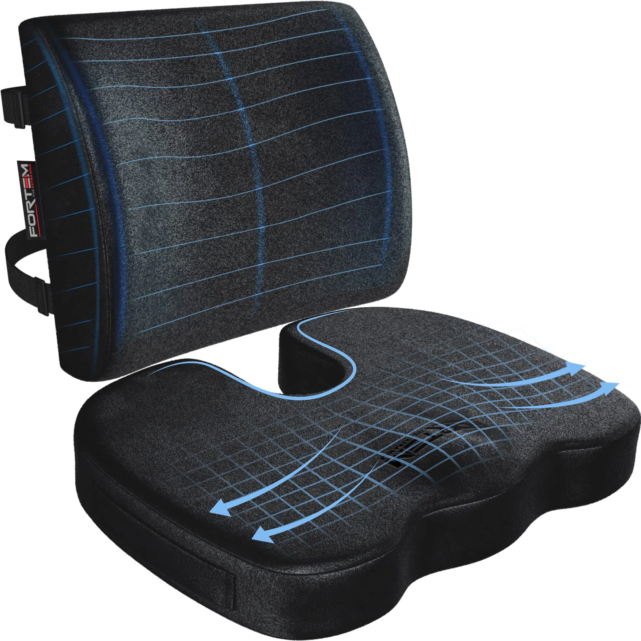  Chair Cushion, Seat Cushion for Blue Mesh Seat Cushion and Lumbar Pillow