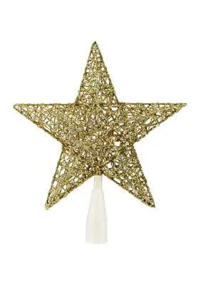 Northlight 10" LED Lighted Gold Glittered Star Christmas Tree Topper