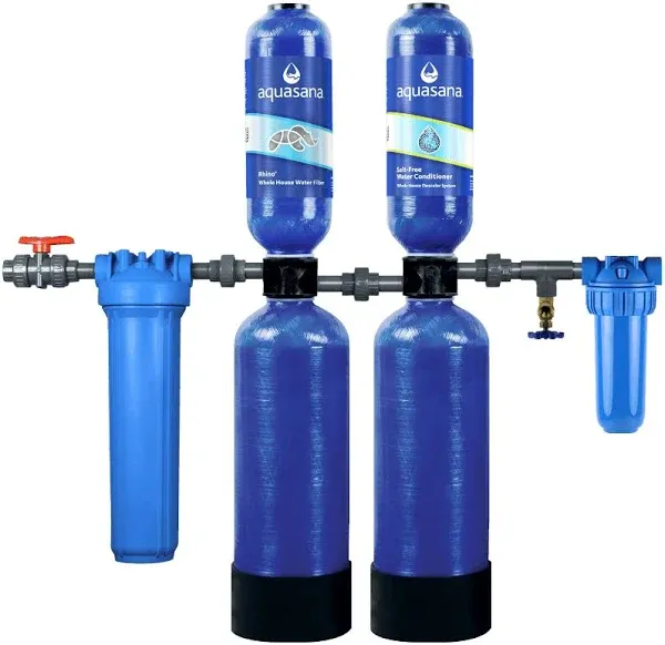 Aquasana EQ-1000-BASE Whole House Water Filter System - Carbon & KDF Home Water Filtration - Filters Sediment & 97% Of Chlorine - 1,000,000 Gl