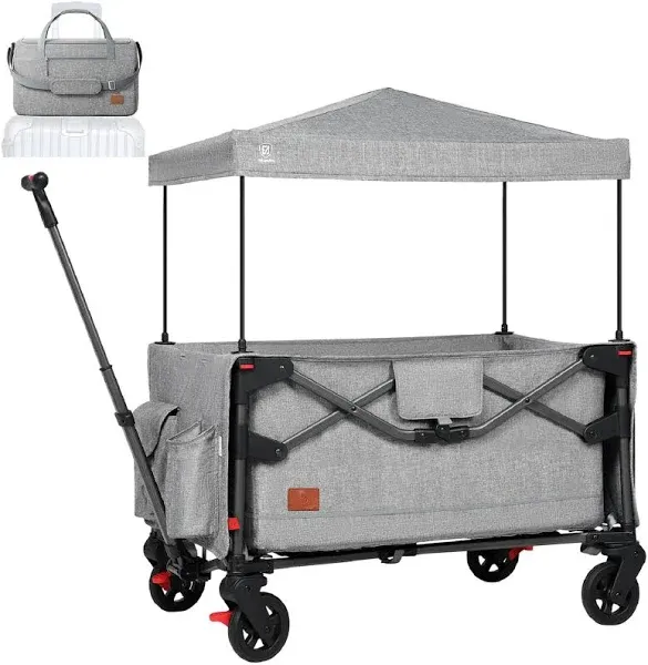 EVER ADVANCED Foldable into Bag Travel Wagon