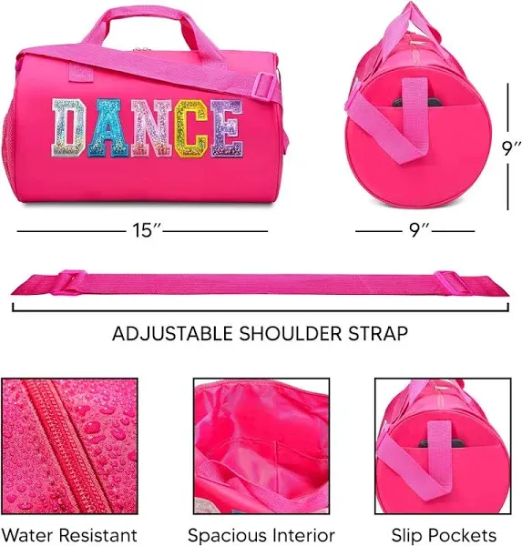 Girl's Nylon Dance Duffle Bag Fuchsia