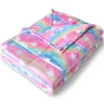 7 lb 40" x 60" Weighted Blanket Minky Fleece Unicorn by Bare Home