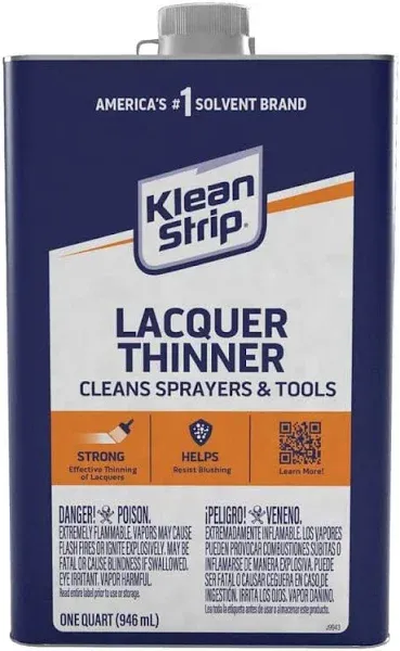 Klean-Strip Lacquer Thinner, Cleans Sprayers and Tools QM170 Free Shipping