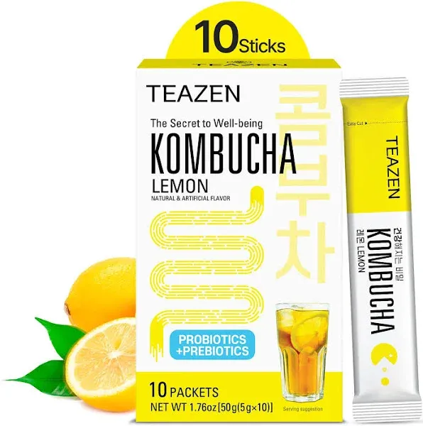 Teazen Kombucha Lemon 10 Sticks