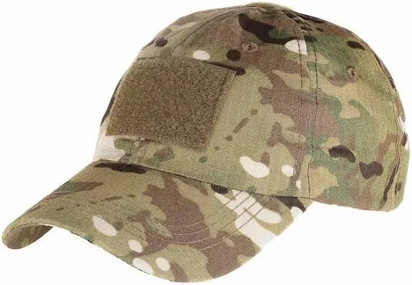 Tactical Hat with 3 Pieces Military Patches Operator OCP US Flag Cap Camo