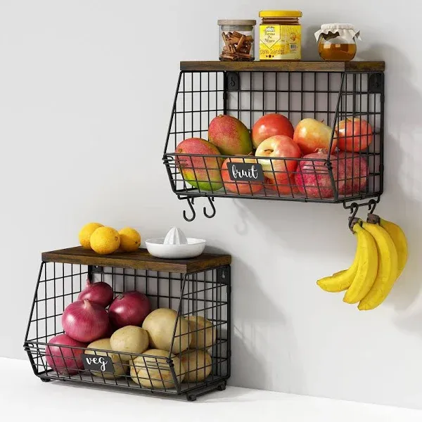 17 Stories Hanging Wall Fruit Basket