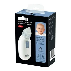 Braun Nasal Aspirator for Sinus Congestion Relief 0-24 Months New!