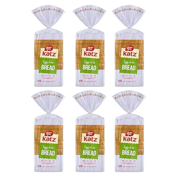 Katz Gluten Free Egg Free Bread | Dairy, Nut, Soy and Gluten Free | Kosher (6 Packs of 1 Sliced Loaf, 18 Ounce Each)