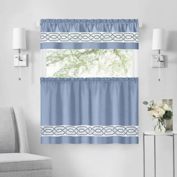 Achim Paige Tier and Valance Window Curtain Set