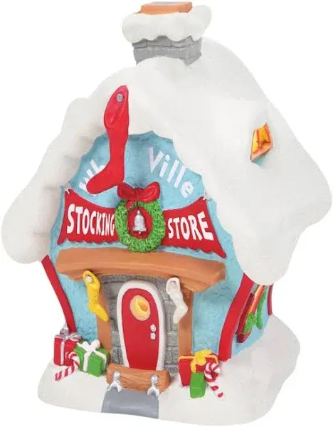 Department 56- Grinch Village -Who-ville Stocking Store #6007770