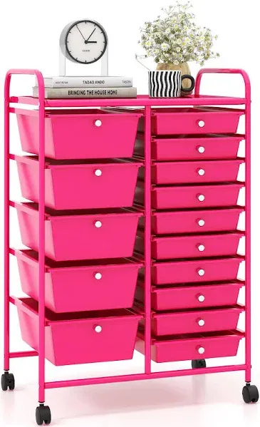 15 Drawer Rolling Storage Cart