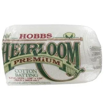 Hobbs Batting Heirloom Premium Cotton Blend King 120" x 120"