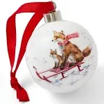 Wrendale Bauble - Sleigh Ride Fox