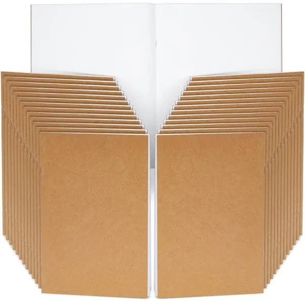 Paper Junkie 24-Pack Kraft Paper Unlined Notebooks