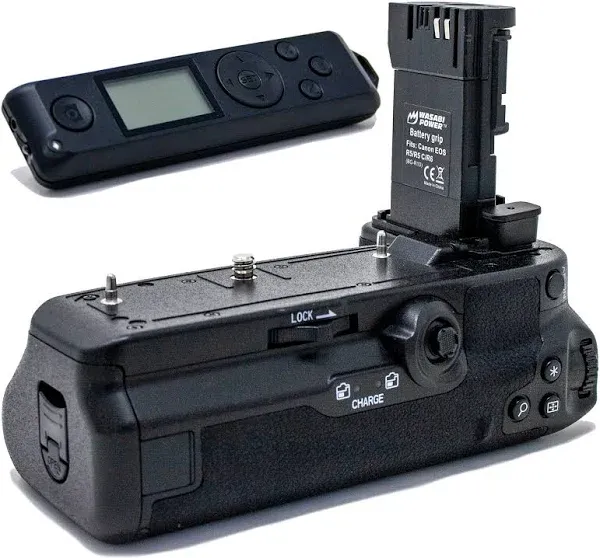 Wasabi Power Battery Grip and Remote for Canon BG-R10 and Canon EOS R5, EOS