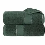 Superior Niles Egypt produced Giza Cotton Bath Sheet Set of 2, Forest Green