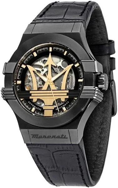 Maserati Mens Black Potenza Watch R8821108036