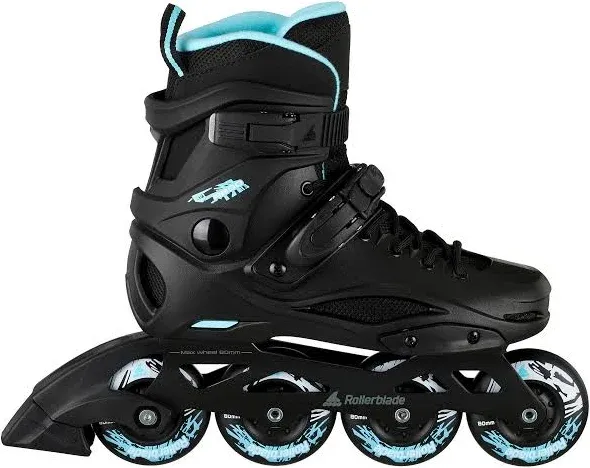 Rollerblade Lightning Women's Urban Inline Skate, White and Aqua