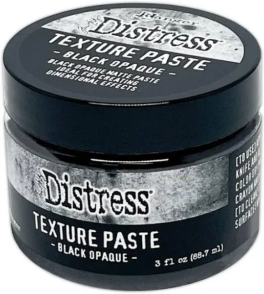 Ranger Tim Holtz Distress Texture Paste-Black Opaque, 3 fl oz Jar