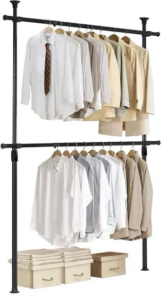 Prince Hanger Heavy Duty One-Touch Adjustable 2Tier Hanger