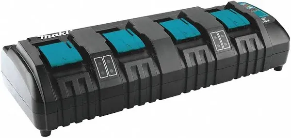 Makita DC18SF Lithium Ion Battery Charger, 18 Volt Rapid Optimum 4 Port Charger