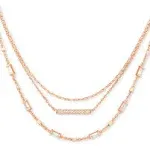 Kendra Scott Addison Triple Strand Necklace Rose Gold