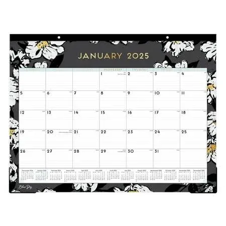 Blue Sky Monthly Desk Pad Planning Calendar