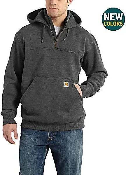 Carhartt Men's Rain Defender Paxton Heavyweight Hooded Zip Mock Sweatshirt