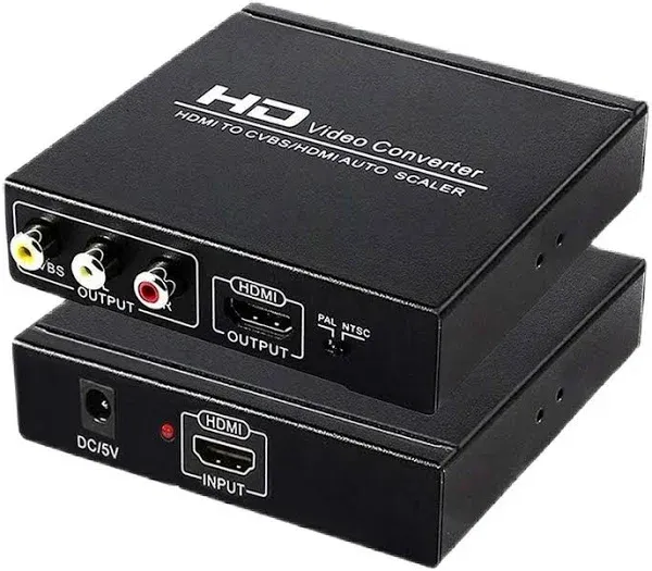 HDMI to RCA and HDMI Converter, HDMI to AV 3RCA and HDMI Adapter Support 1080...