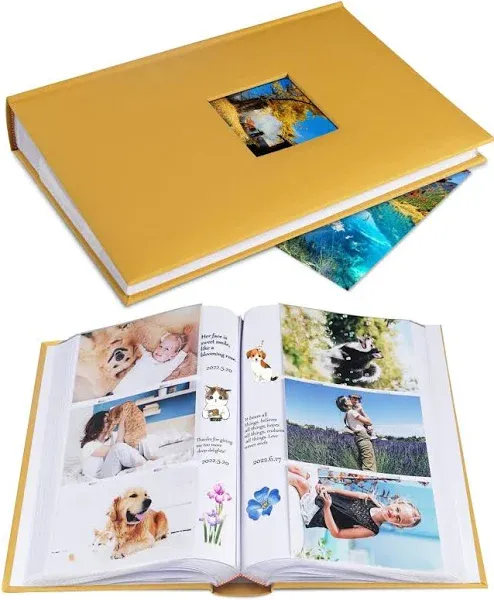 1DOT2 Photo Album 4x6 Hold 402 Photos with Memo Slip-in Pockets Photo Book