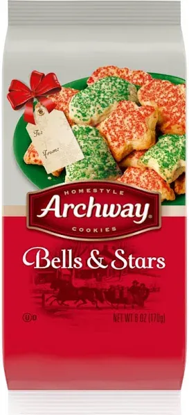 Archway Bells and Stars Holiday Cookies