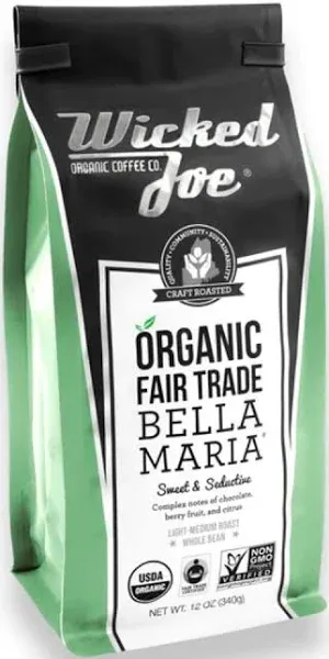 Wicked Joe Coffee Bella Maria Ground Coffee Light