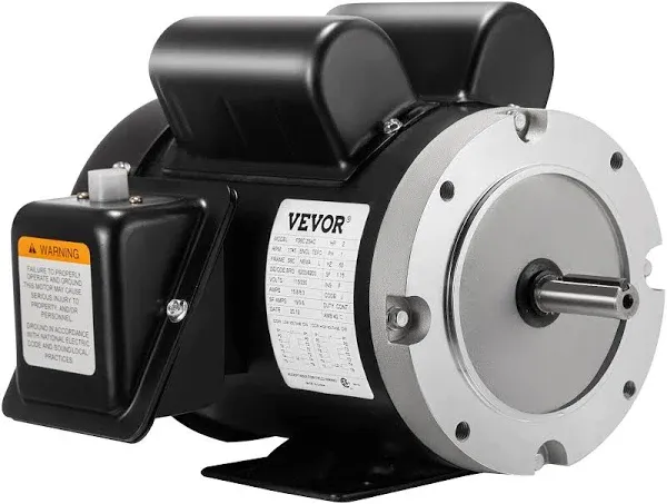 1 HP Electric Motor General Purpose Single Phase Motor 3450 RPM 115/230V 11.2/5.6A 56C Frame TEFC CW/CCW