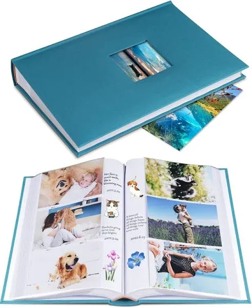 1DOT2 Photo Album 4x6 Hold 402 Photos with Memo Slip-in Pockets Photo Book