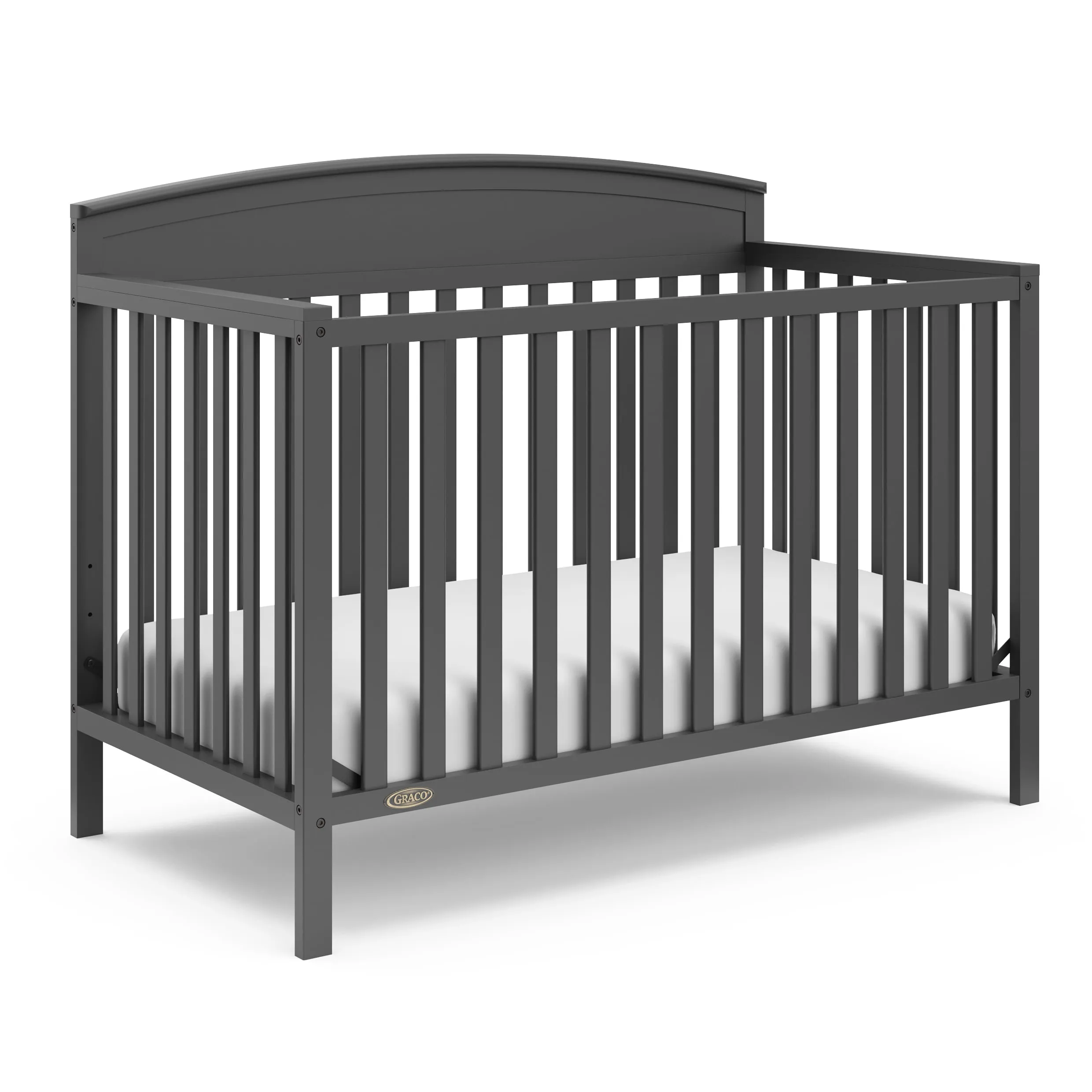 Graco Benton 5-in-1 Convertible Baby Crib, Gray