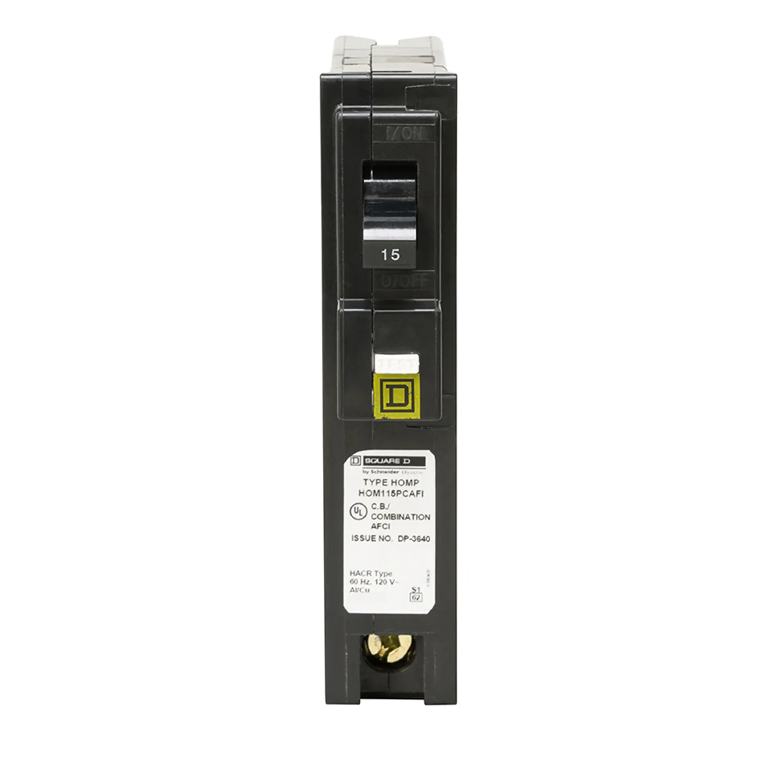 Square D HOM115PCAFIC Homeline Single Pole CAFCI Circuit Breaker