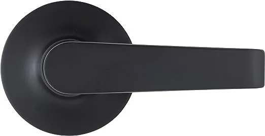 BRINKS Commercial - Light Duty Passage Door Lever, Matte Black Finish - Meets ANSI Grade 2 Standards and is ADA Compliant