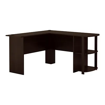 Ameriwood Home Dominic L Desk with Bookshelves, Espresso