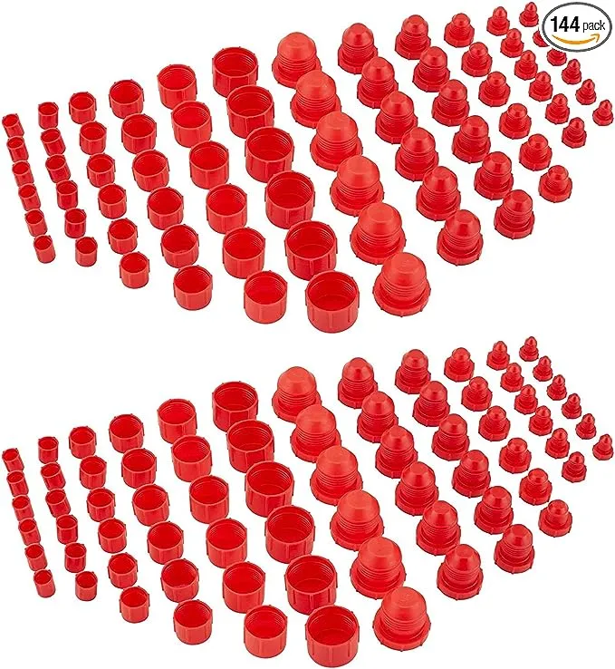 Plastic AN Fitting Cap and Plug Kit, 72 Pieces