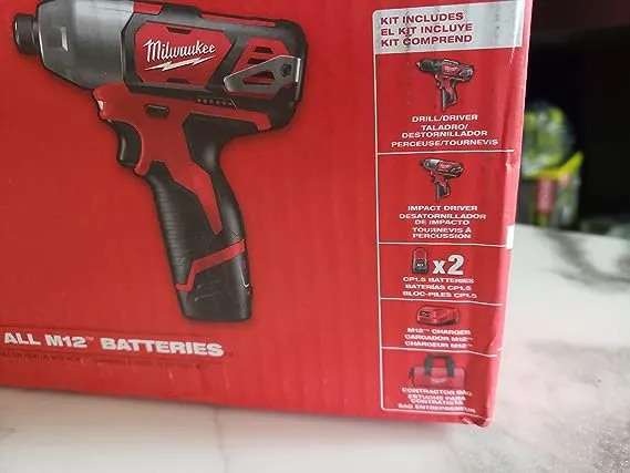 Milwaukee M12 Cordless Brushed 2 Tool Drill and Impact Driver Kit