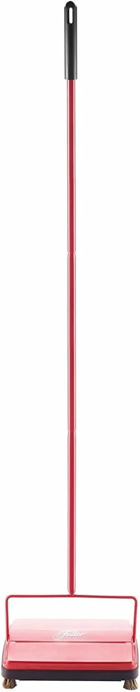 Fuller Brush 17052 Electrostatic Carpet & Floor Sweeper - 9" Cleaning Path - Lightweight - Ideal for Crumby Messes - Works On Carpets & Hard Floor Surfaces Red