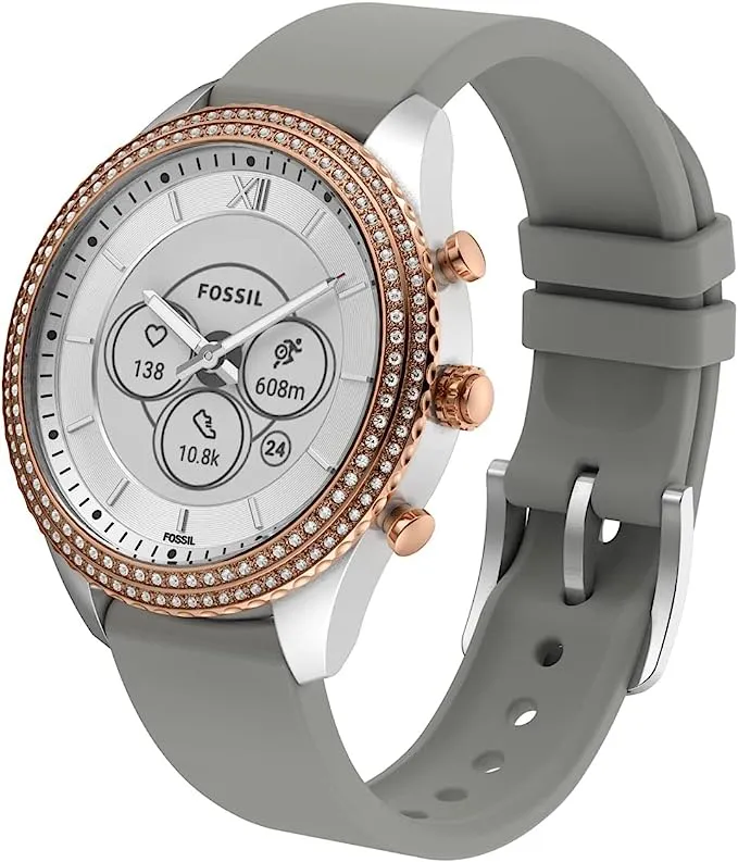 Fossil Stella Gen 6 Hybrid Smartwatch Rose Gold-Tone Stainless Steel