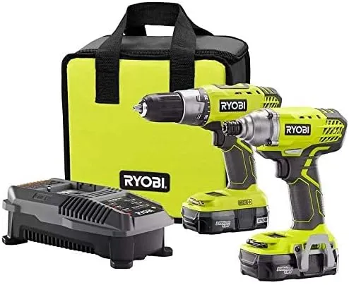 Ryobi PBLCK01K ONE+ HP 18V Brushless Cordless 1/2" Drill Driver & Impact Kit